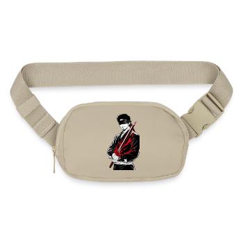 Crimson Blade: Blindfolded Samurai - Matte Hip Bag - sandgrau - Front