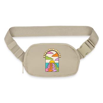 STAY CALM WAVES - Matte Hip Bag - sandgrau - Front
