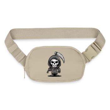 Little Death Hooded Skull with Sickle - Matte Hip Bag - sandgrau - Front