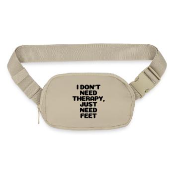 Funny feet quotes - Matte Hip Bag - sandgrau - Front