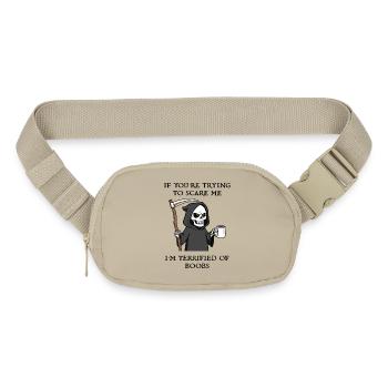 IF YOU’RE TRYING TO SCARE ME, I’M TERRIFIED OF BOO - Matte Hip Bag - sandgrau - Front