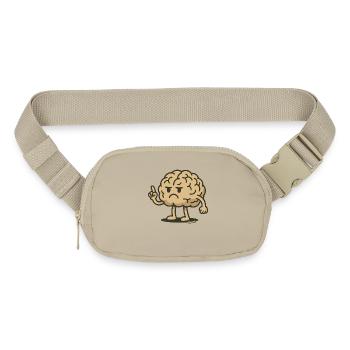 Angry Brain Pointing Finger - Matte Hip Bag - sandgrau - Front