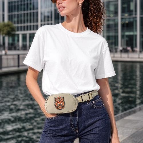 Tribal Demon Wolf Mask - Matte Hip Bag