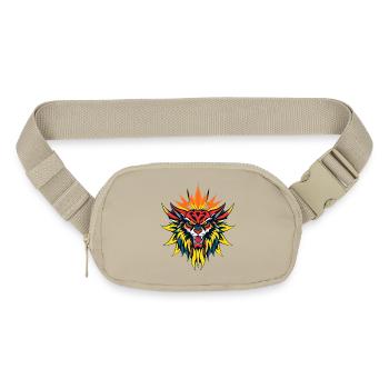 Fiery Wolf Sunburst Emblem - Matte Hip Bag - sandgrau - Front