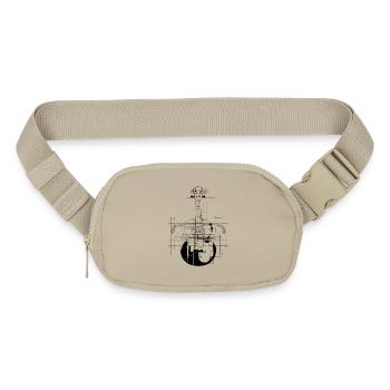 Ukulele One Line Drawing - Matte Hip Bag - sandgrau - Front