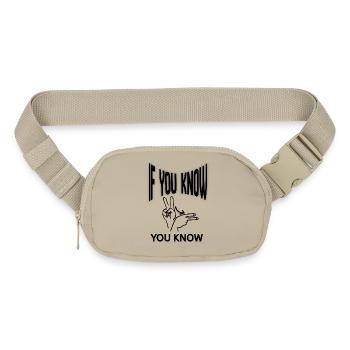 Peace Sign Hand Silhouette - Matte Hip Bag - sandgrau - Front