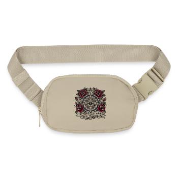 Find Your Way Vintage Compass Rose Tattoo Art - Matte Hip Bag - sandgrau - Front