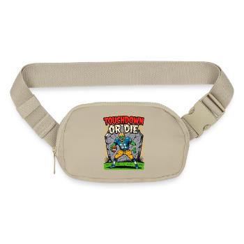 Terrifying zombie American football player - Matte Hip Bag - sandgrau - Front