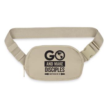 Go And Make Disciples Matthew 28:19 - Matte Hip Bag - sandgrau - Front