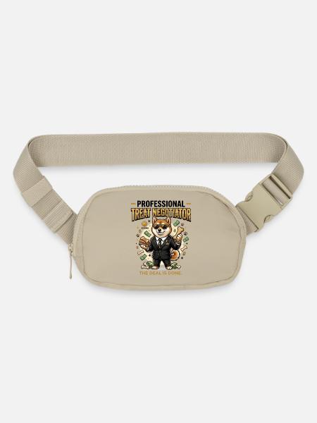 Professional Treat Negotiator Shiba Boss - Matte Hip Bag - sandgrau