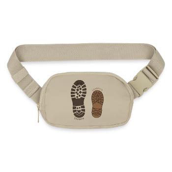 Grandpa Grandkid Footprint Duo - Matte Hip Bag - sandgrau - Front