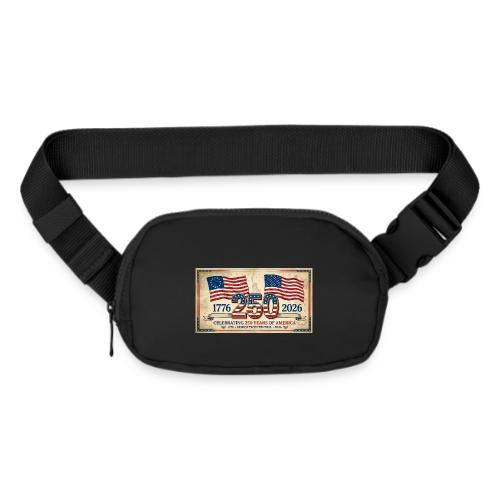 USA 250th Anniversary Flags Emblem - Matte Hip Bag