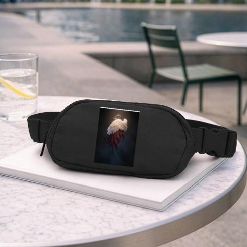 Angel vs Demon Wings Dark Aesthetic Gothic T-Shirt - Matte Hip Bag