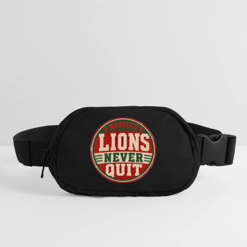 Morocco Soccer Fan Shirt — Lions Never Quit - Matte Hip Bag