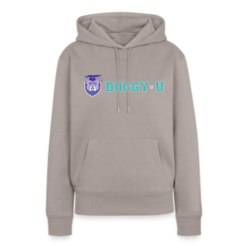 Teal Horizontal Doggy•U Logo - Women's Premium Hoodie