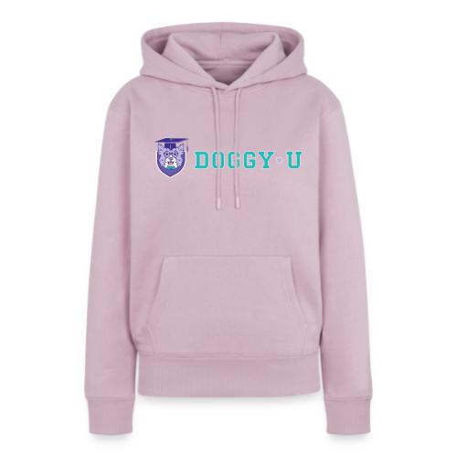 Teal Horizontal Doggy•U Logo - Women's Premium Hoodie