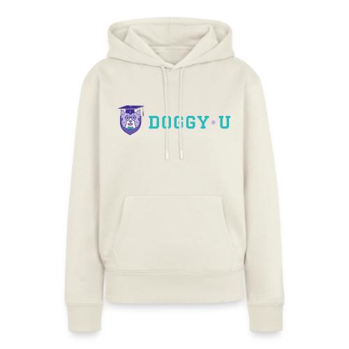 Teal Horizontal Doggy•U Logo - Women's Premium Hoodie