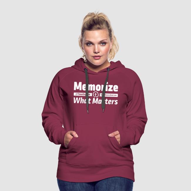"Memorize What Matters" White Design