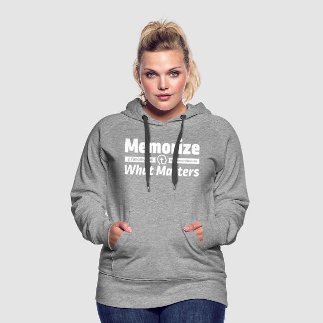 "Memorize What Matters" White Design