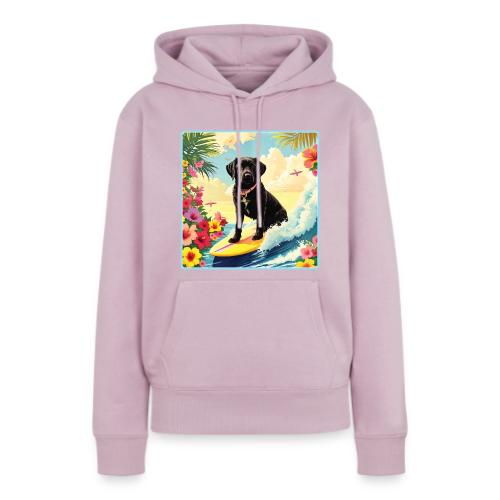 Black Labrador Retriever Surfing - Women's Premium Hoodie