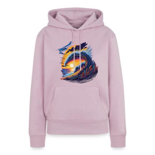Rainbow Fire Wave - Women's Premium Hoodie