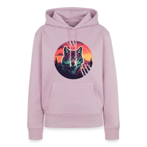 Colorful Wolf Stare - Women's Premium Hoodie
