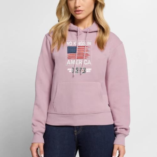 No Kings In America (white, front-facing) - Women's Premium Hoodie