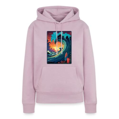 Vintage Sunrise Wave - Women's Premium Hoodie