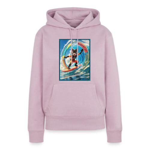 Wavecat Surfing A Wave Portal - Women's Premium Hoodie