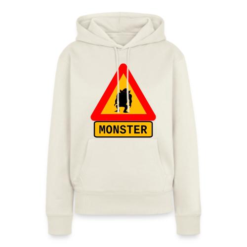 road sign monster text - Women's Premium Hoodie