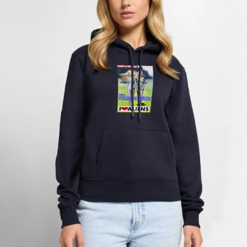 TshirtHotAliens with Back Crew Logo of PINKY - Women's Premium Hoodie