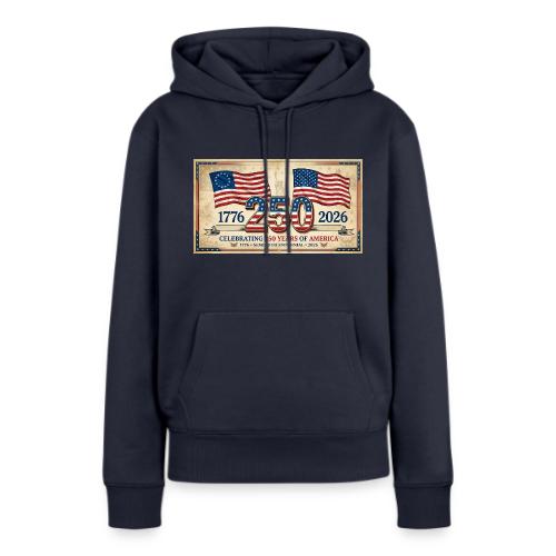 USA 250th Anniversary Flags Emblem - Women's Premium Hoodie