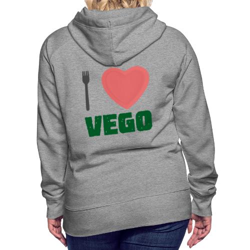 I love Vego - Clothes for vegetarians - Women's Premium Hoodie