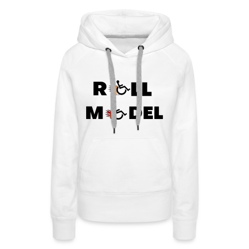 Roll model in a wheelchair, for wheelchair users - Women's Premium Hoodie