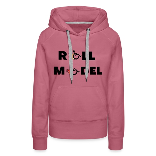 Roll model in a wheelchair, for wheelchair users - Women's Premium Hoodie