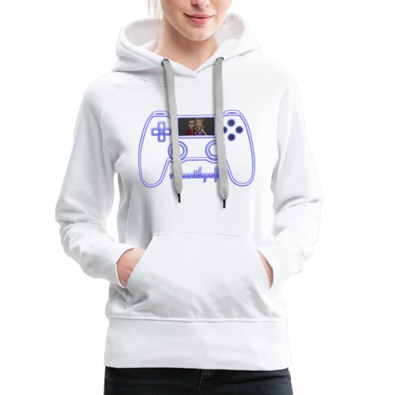 rununtilyoufly blue controller - Women's Premium Hoodie