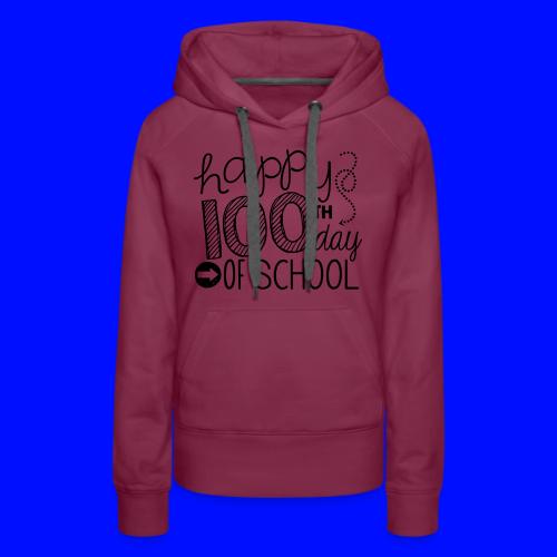 Happy 100th Day of School Arrows Teacher T-shirt - Women's Premium Hoodie