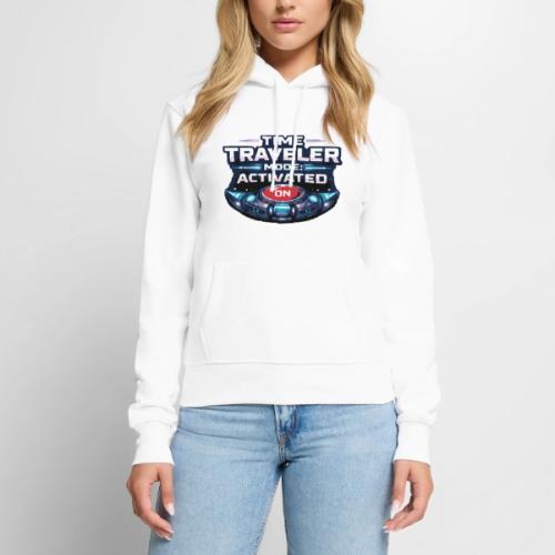 Time Traveler Mode – Futuristic Neon Sci-Fi Tee - Women's Premium Hoodie