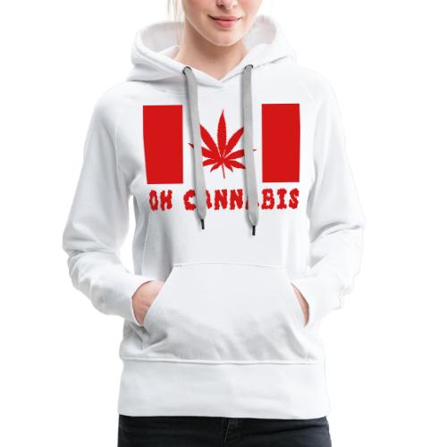 Oh Cannabis Canada Flag T-shirts - Women's Premium Hoodie