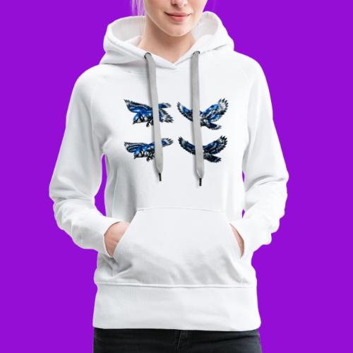 Silver Blue Jay Flight Stages - Women's Premium Hoodie