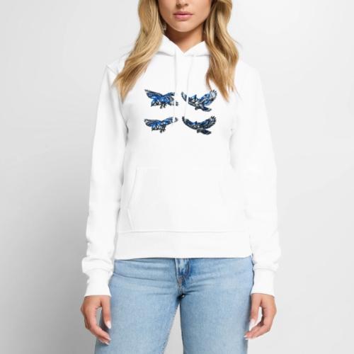 Silver Blue Jay Flight Stages - Women's Premium Hoodie