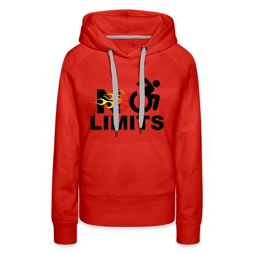 No limits for me with my wheelchair - Women's Premium Hoodie