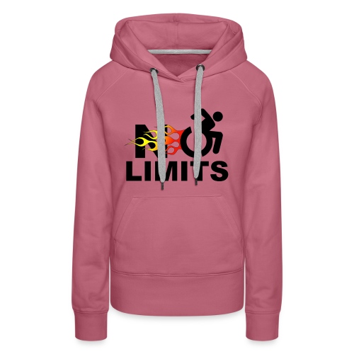 No limits for me with my wheelchair - Women's Premium Hoodie