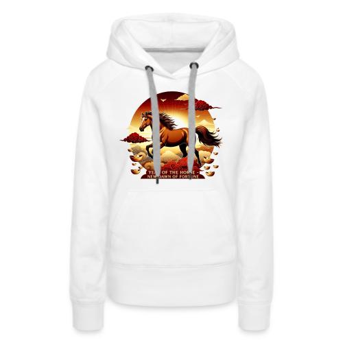 Year of the Horse Sunrise T Shirt, Lunar New Year - Women's Premium Hoodie