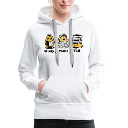 Funny Student Study Panic Fail Back To School - Women's Premium Hoodie