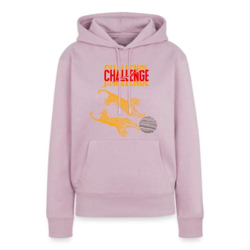 Double tiger fashion, jungle feline animals. - Women's Premium Hoodie