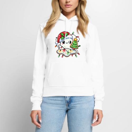 Christmas Collection - Snow Ghost in Santa Hat - Women's Premium Hoodie