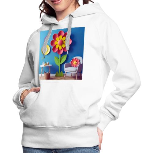 Flower design and harmony of environmental well-be - Women's Premium Hoodie