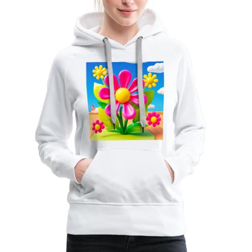 Pink Floral Peace | Sky & Nature Design - Women's Premium Hoodie