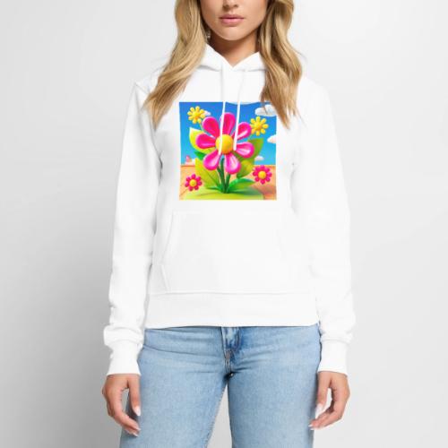 Pink Floral Peace | Sky & Nature Design - Women's Premium Hoodie